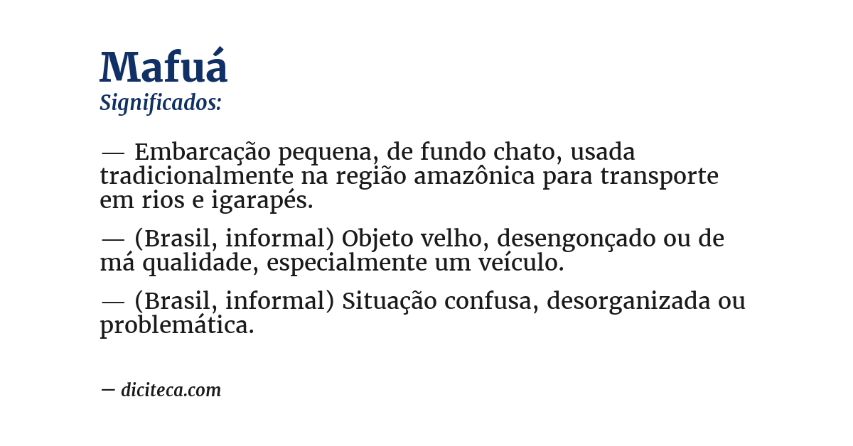 Significado de mafuá