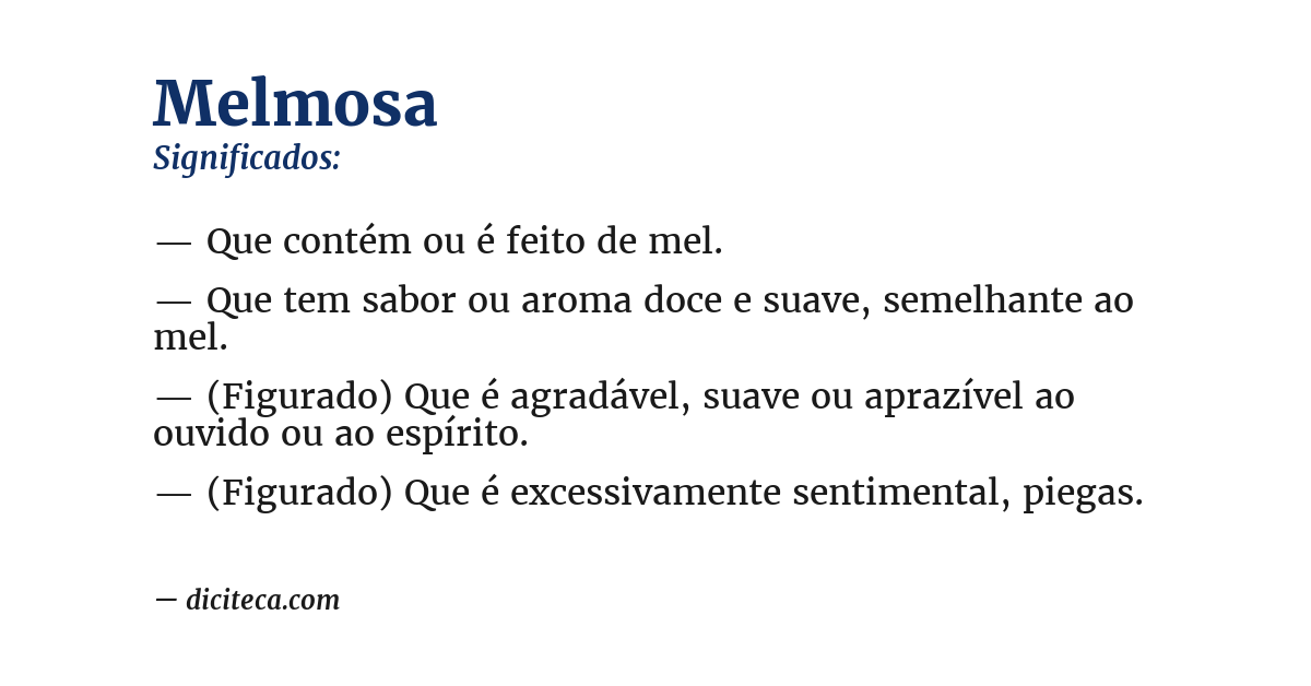 Significado de melmosa