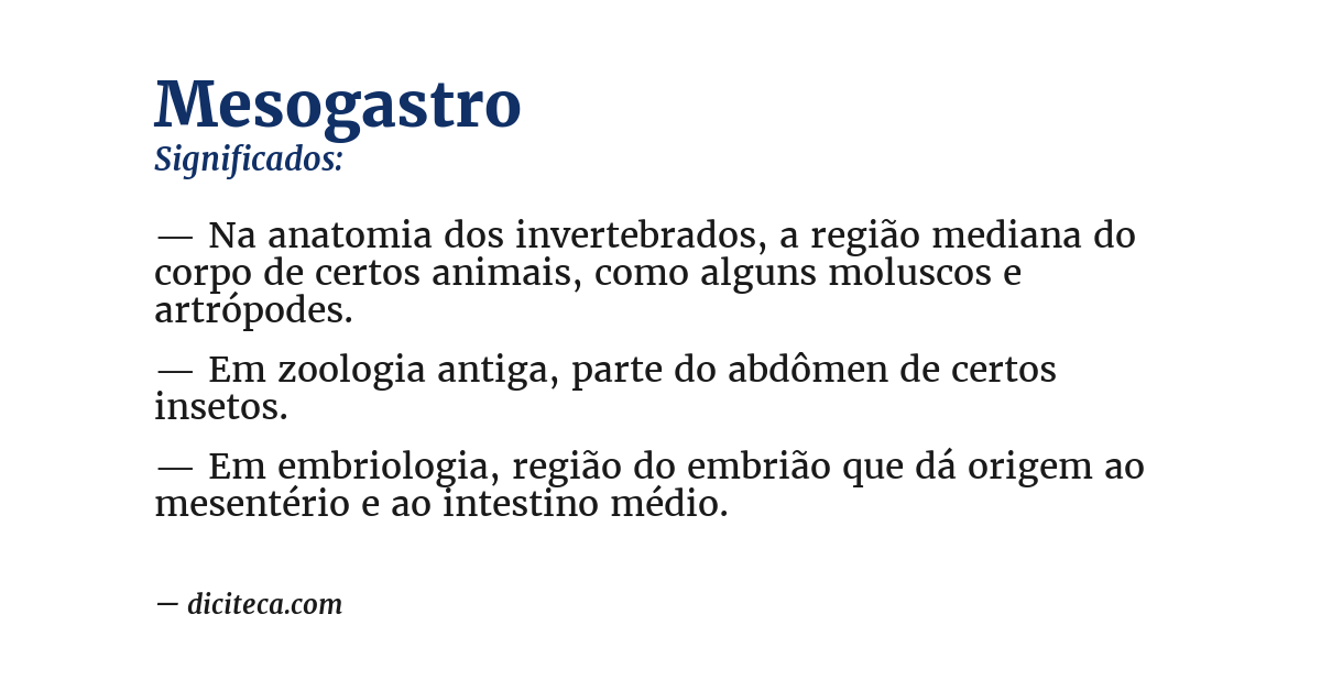 Significado de mesogastro