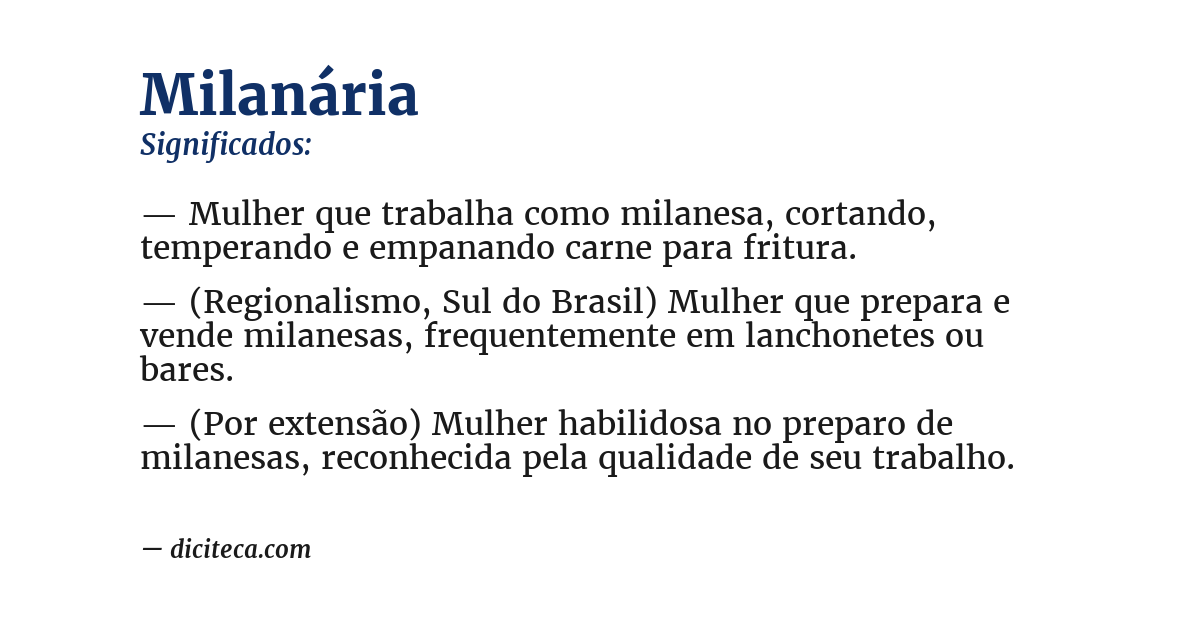 Significado de milanária