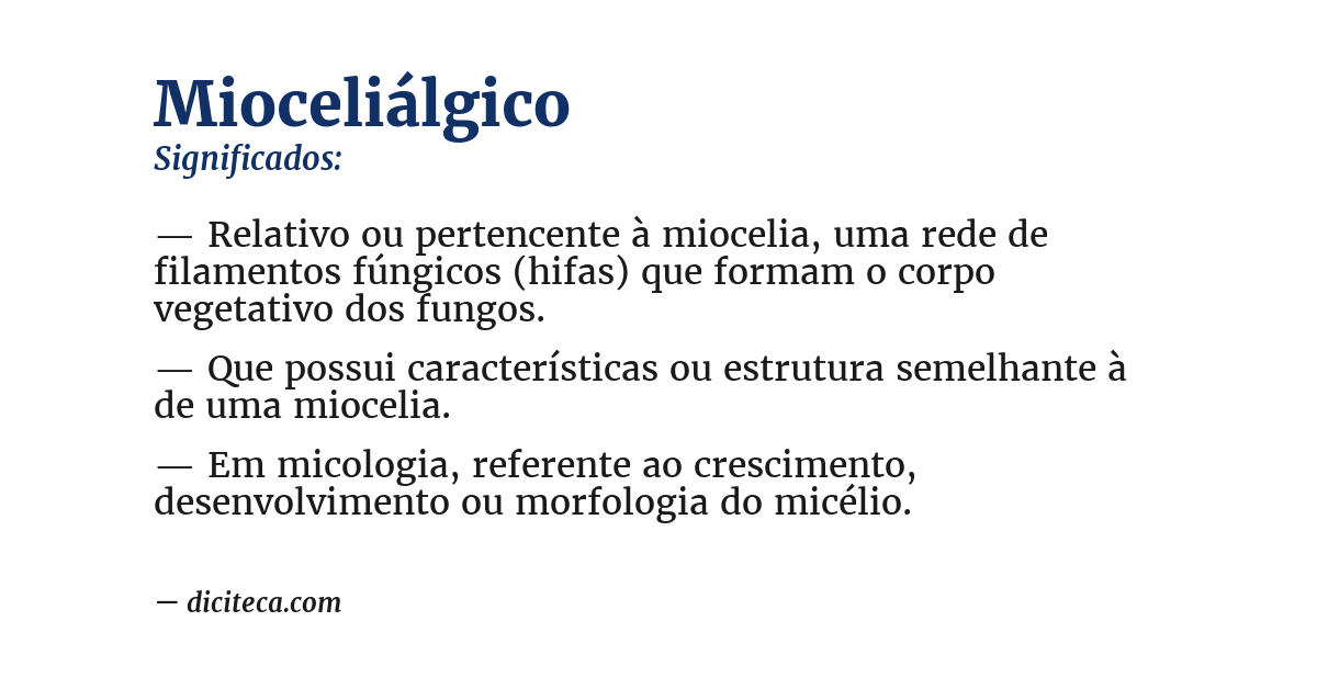 Significado de mioceliálgico