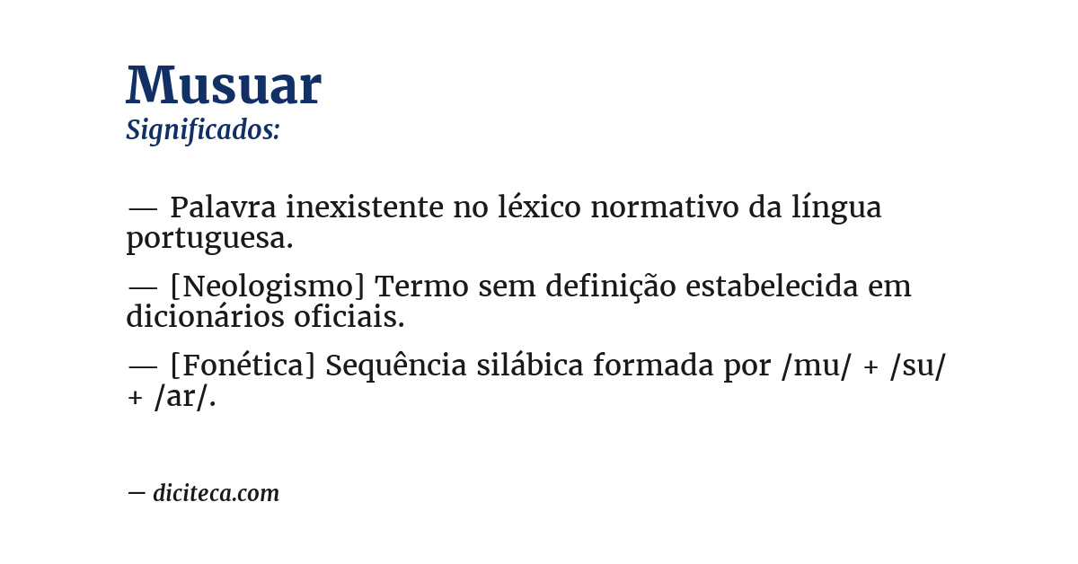 Significado de musuar