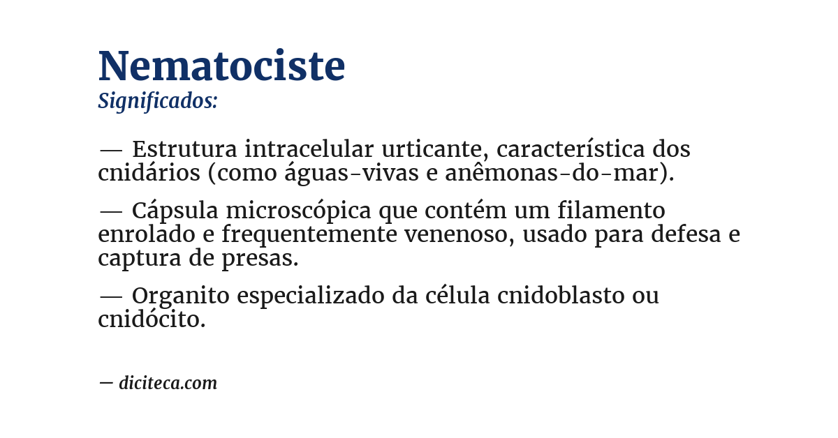 Significado de nematociste
