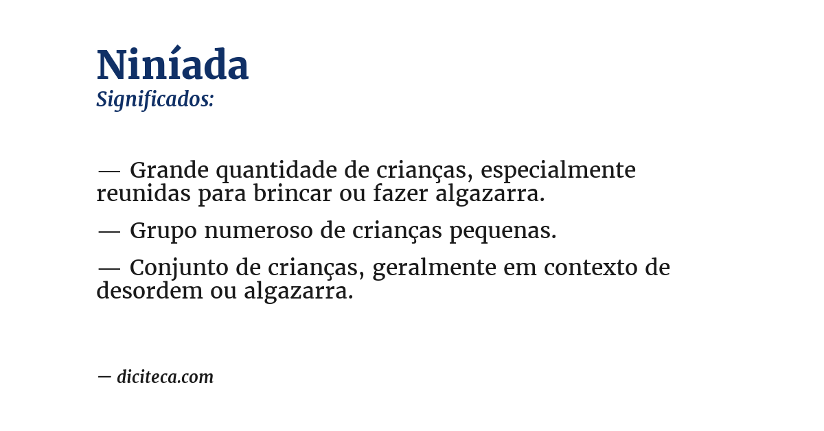 Significado de niníada