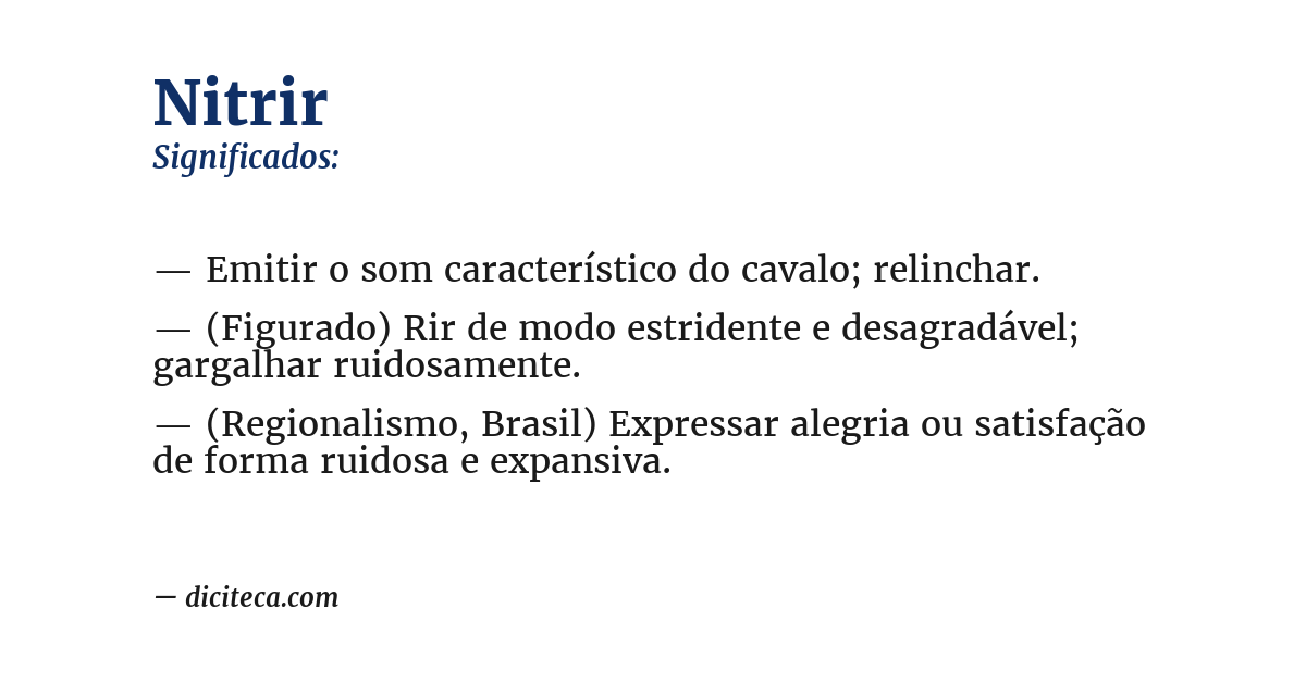 Significado de nitrir