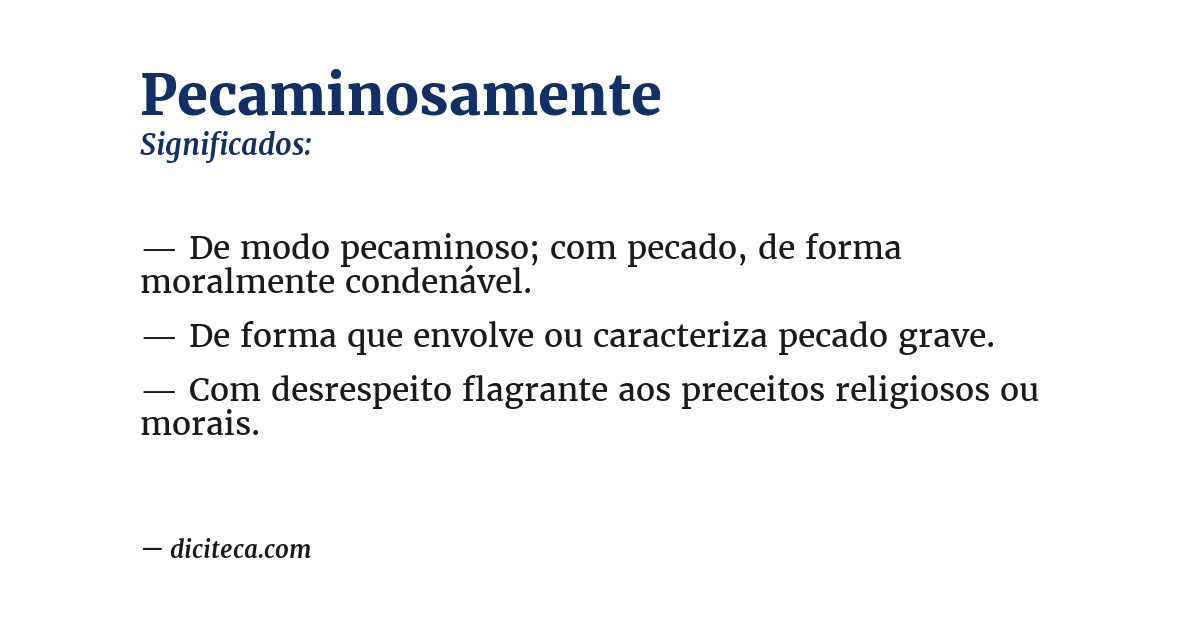 Significado de pecaminosamente