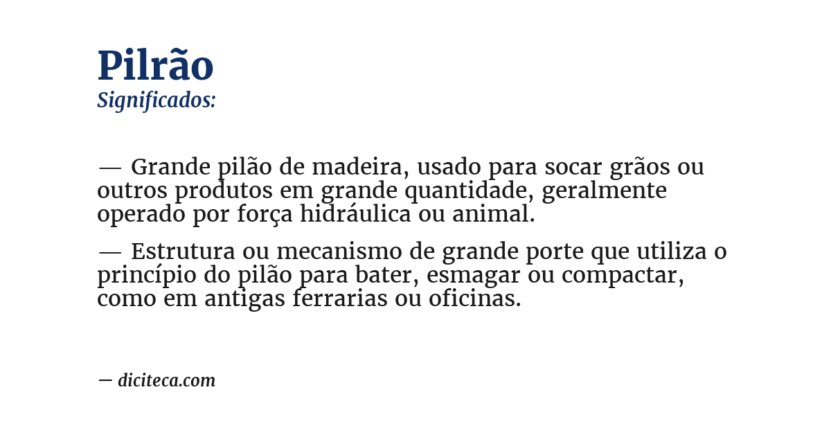 Significado de pilrão