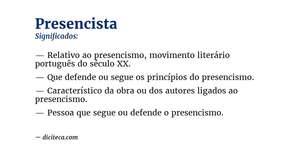 Significado de presencista