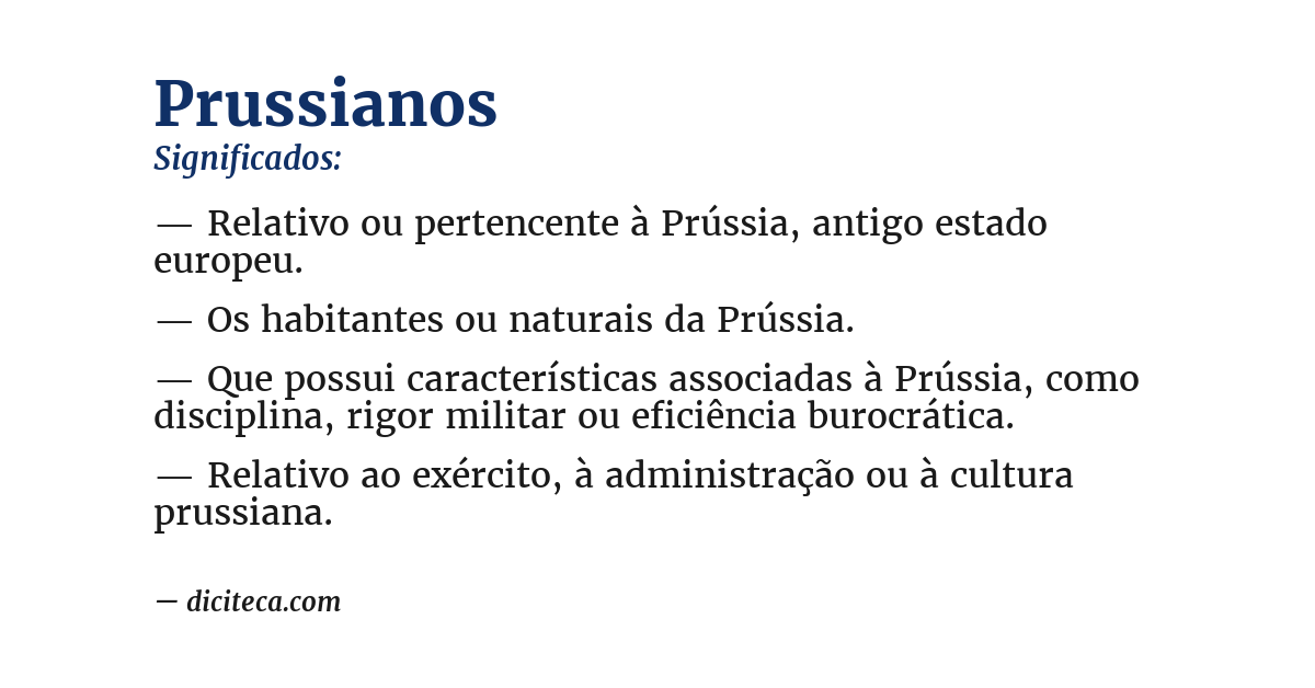 Significado de prussianos