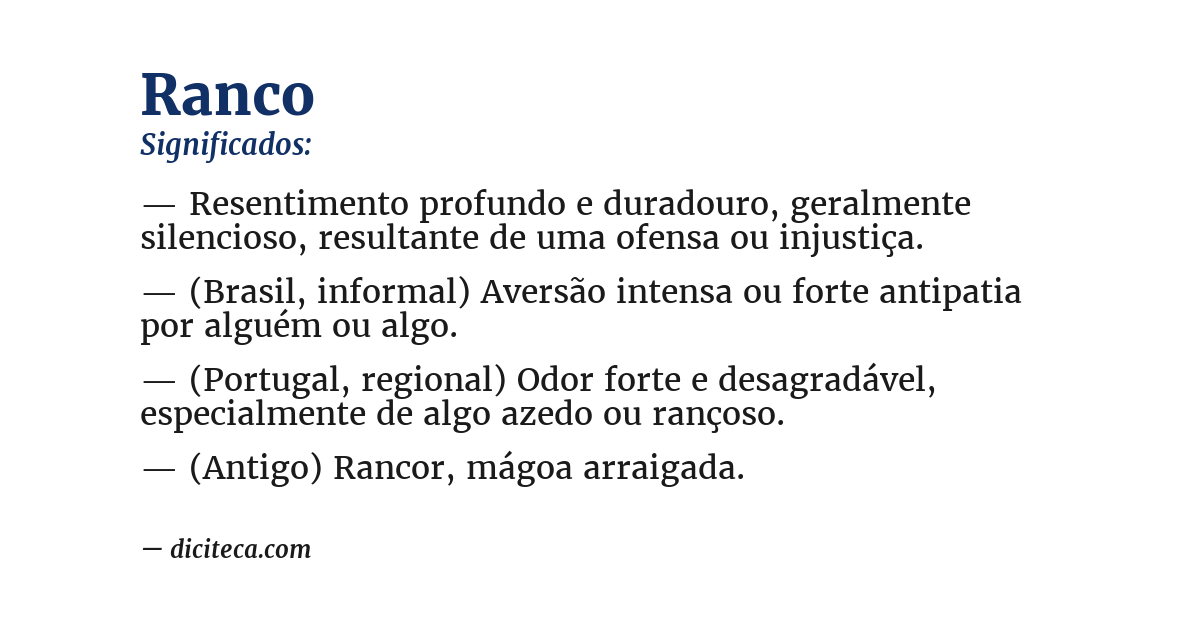 Significado de ranco