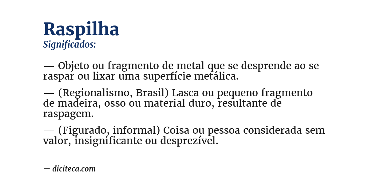 Significado de raspilha