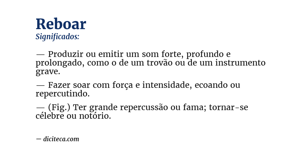 Significado de reboar