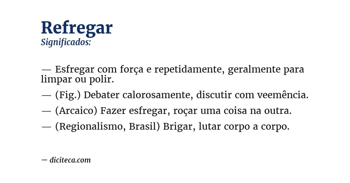 Significado de refregar