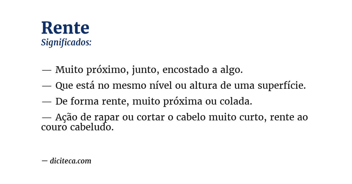 Significado de rente