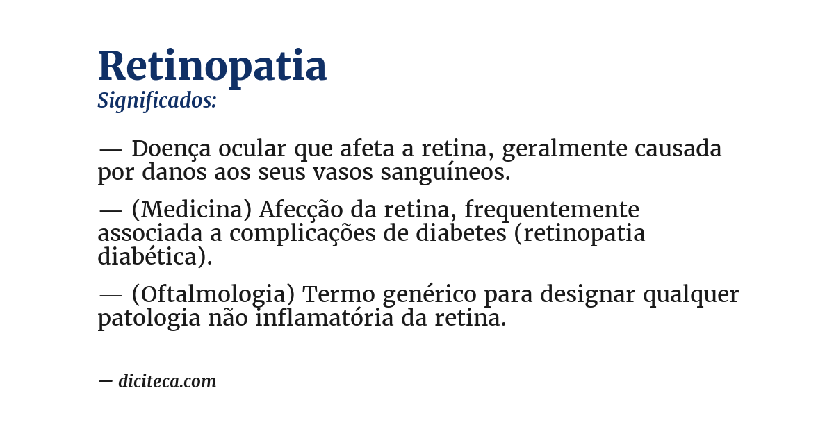 Significado de retinopatia