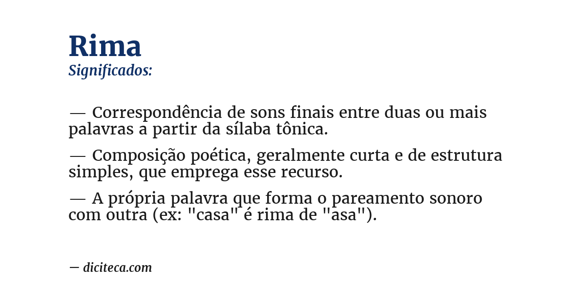 Significado de rima