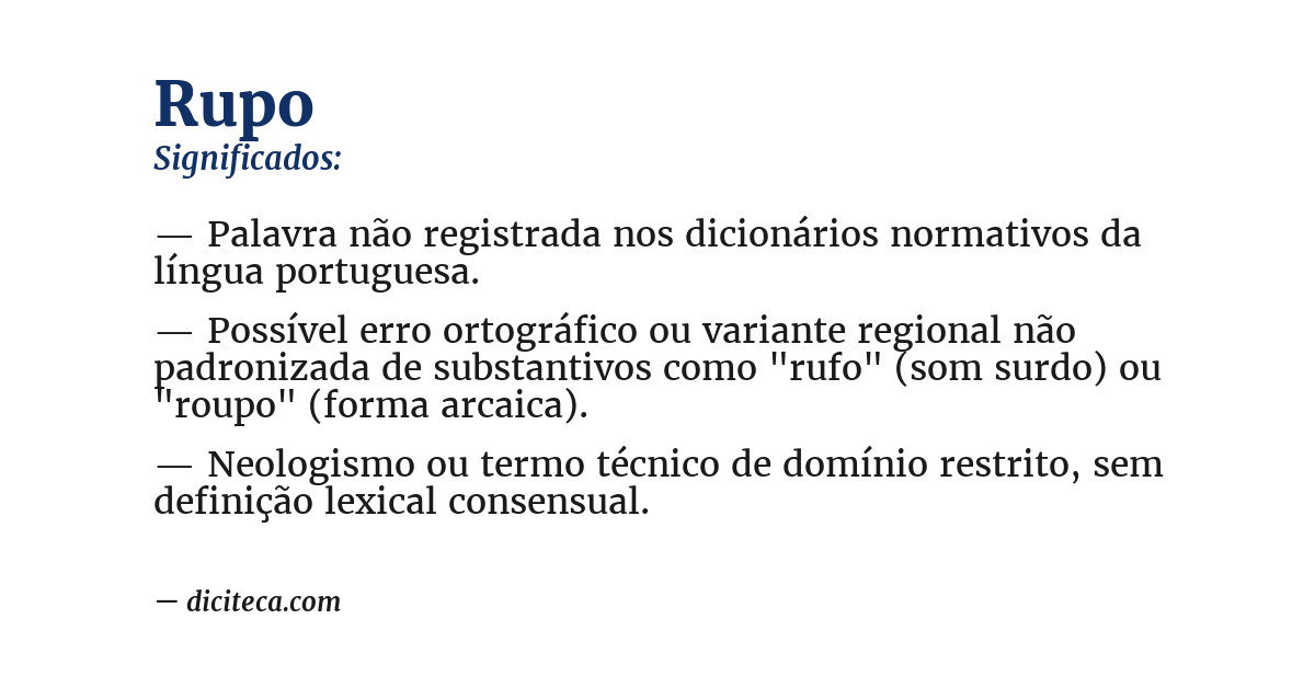 Significado de rupo