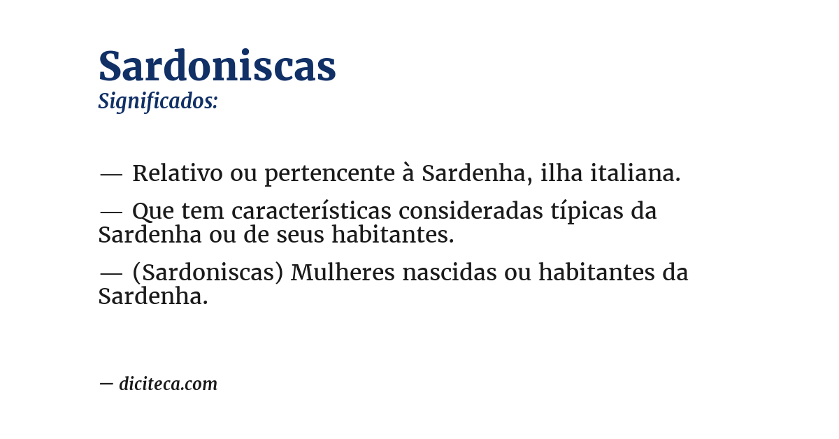 Significado de sardoniscas
