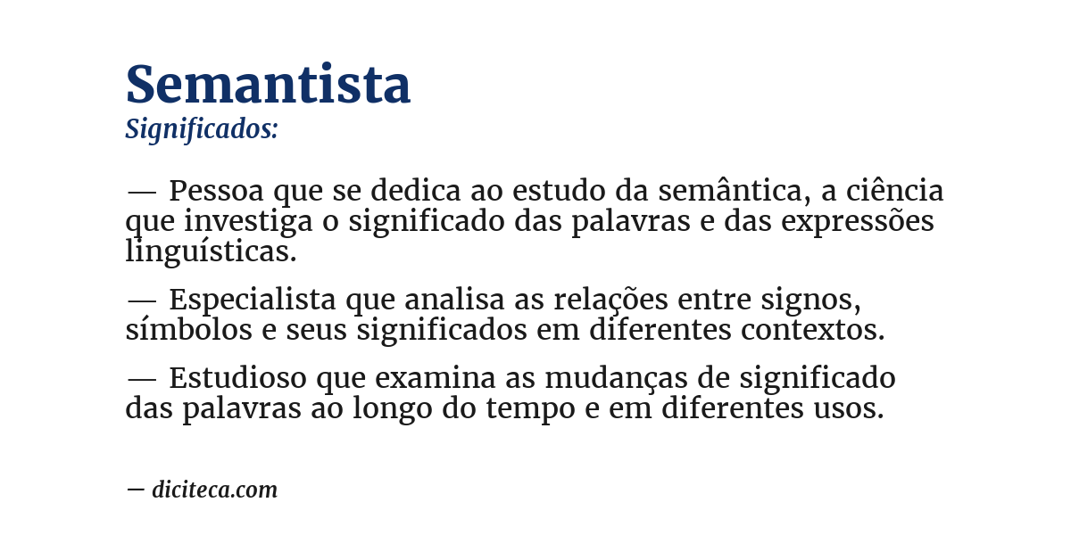 Significado de semantista
