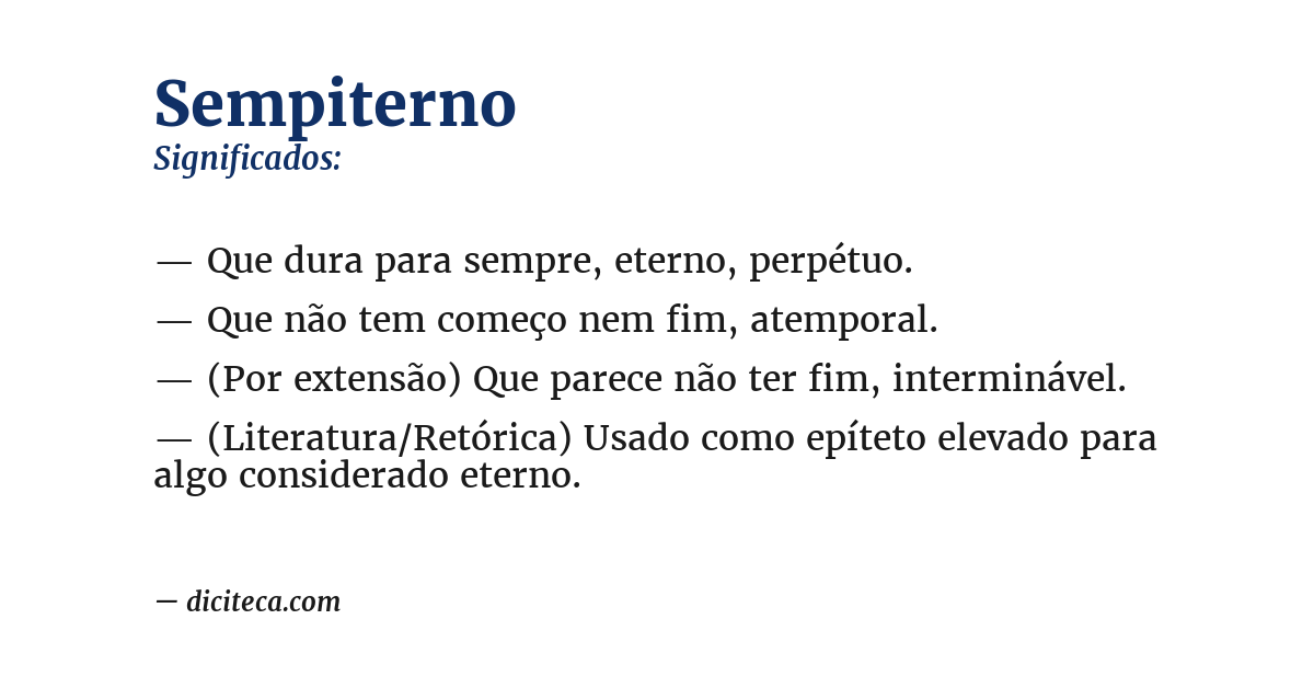 Significado de sempiterno