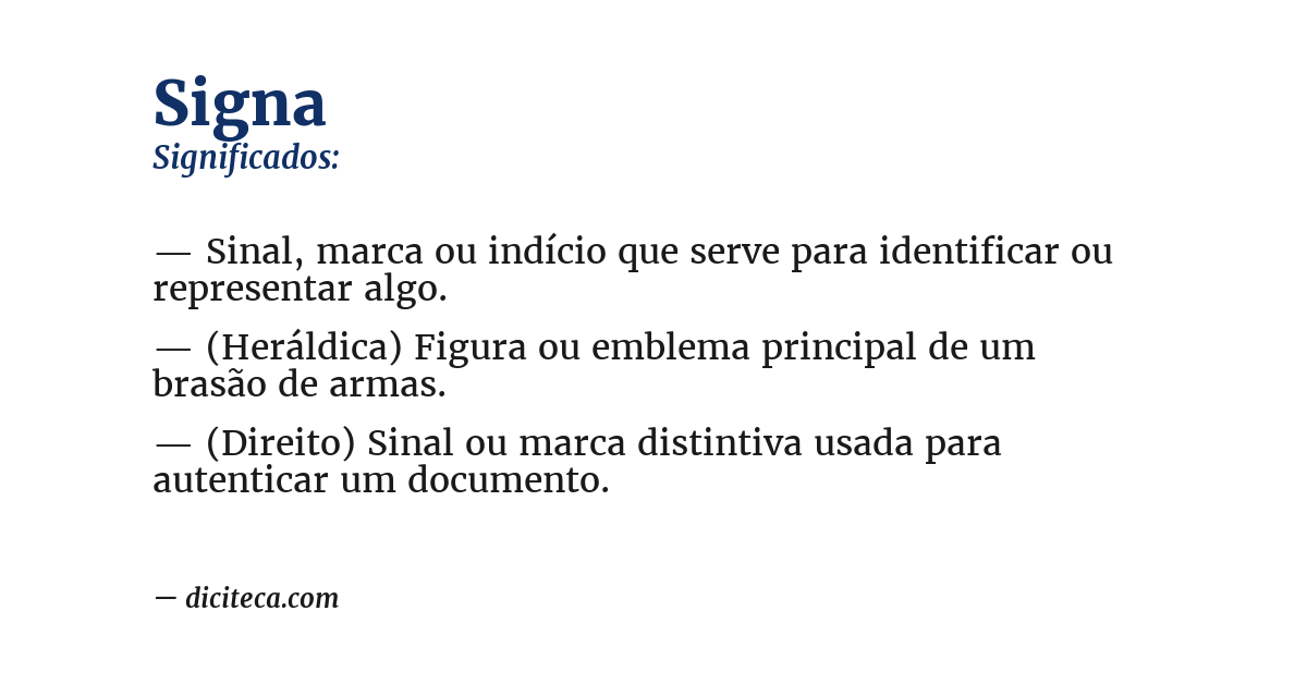 Significado de signa