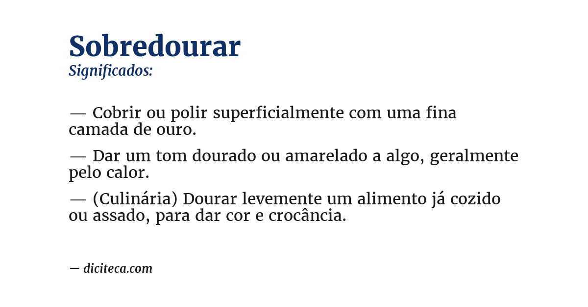 Significado de sobredourar
