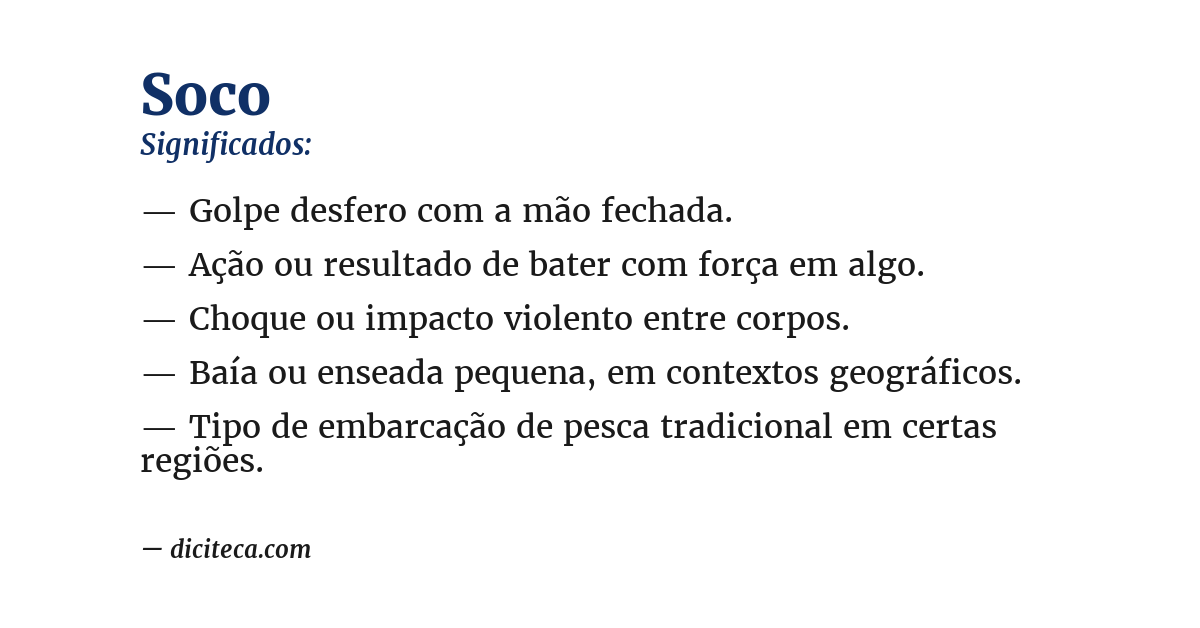Significado de soco