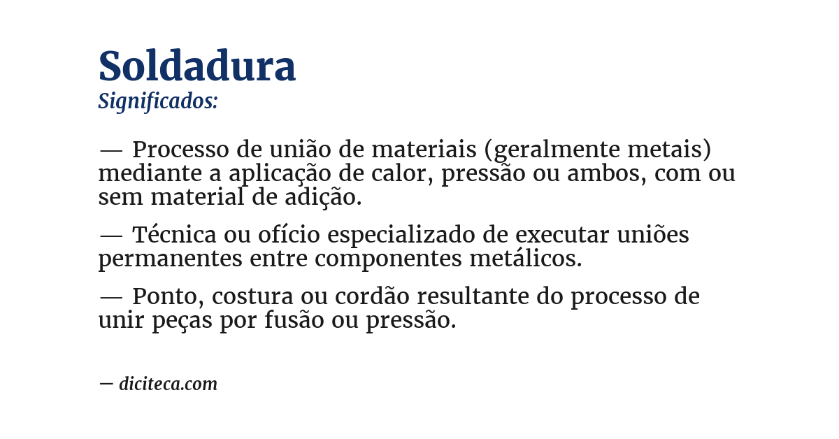 Significado de soldadura