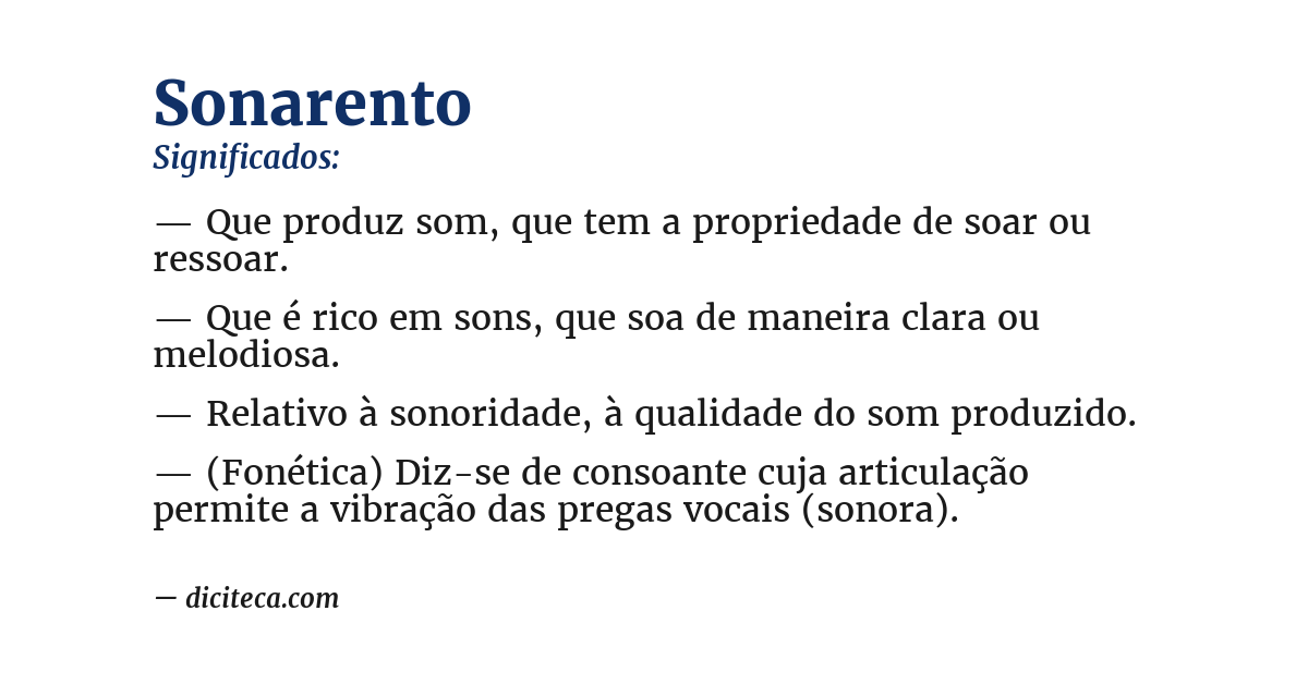 Significado de sonarento