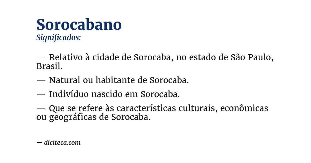 Significado de sorocabano