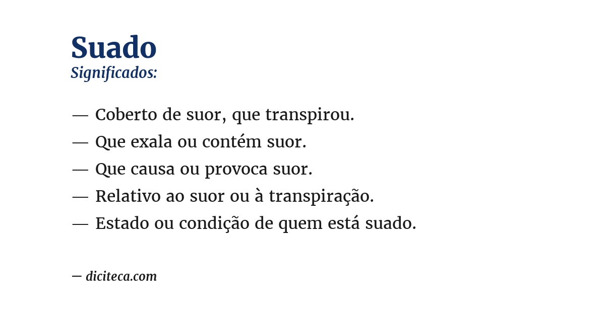 Significado de suado
