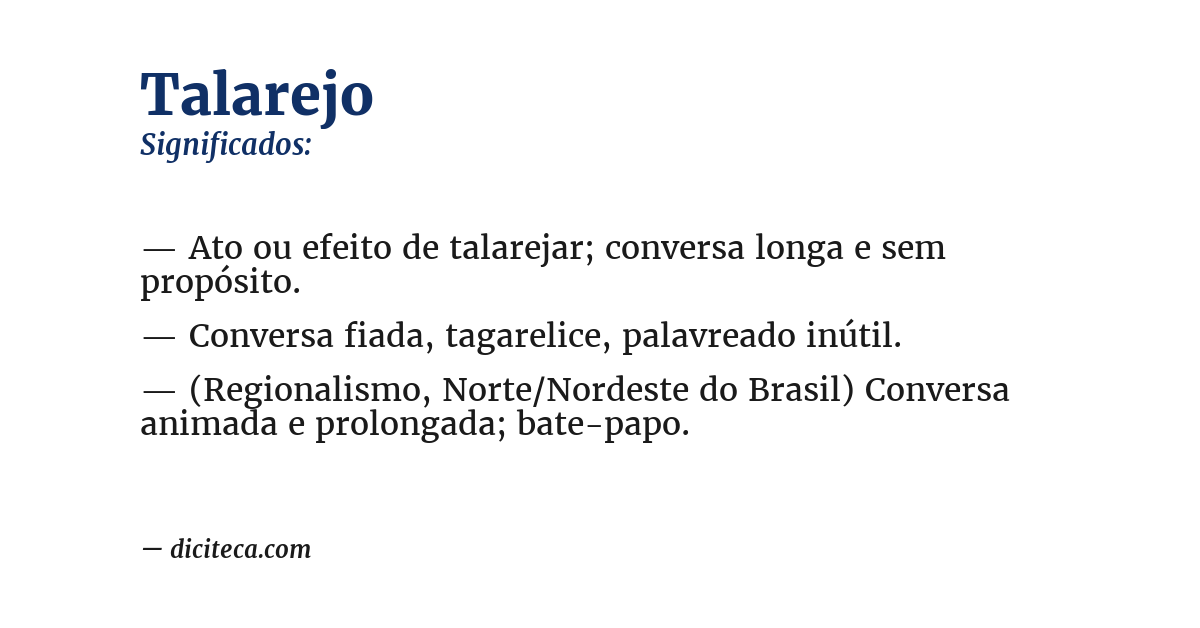 Significado de talarejo