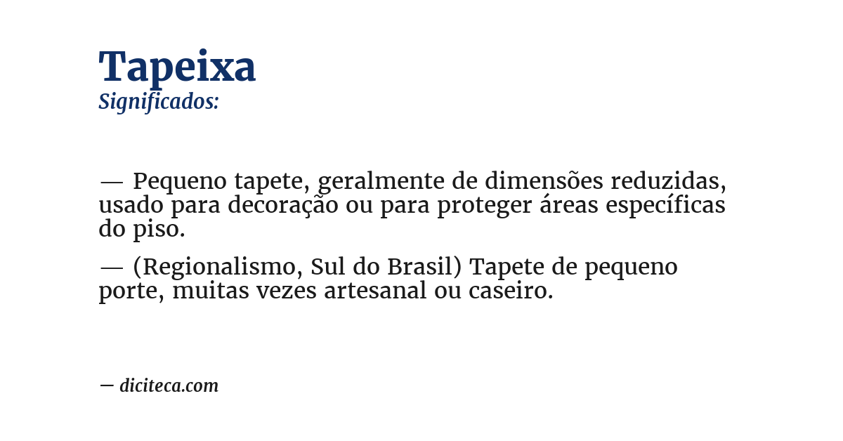 Significado de tapeixa