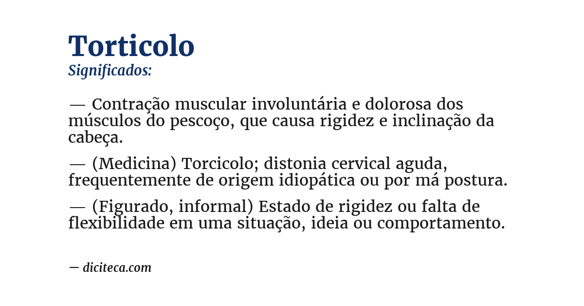 Significado de torticolo