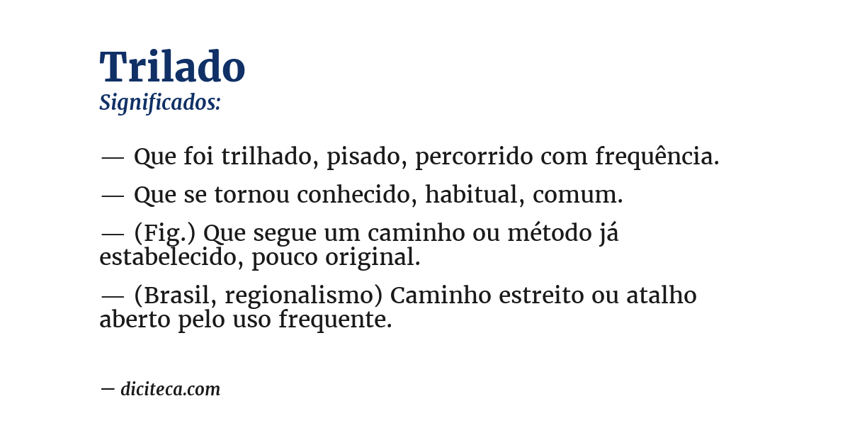 Significado de trilado