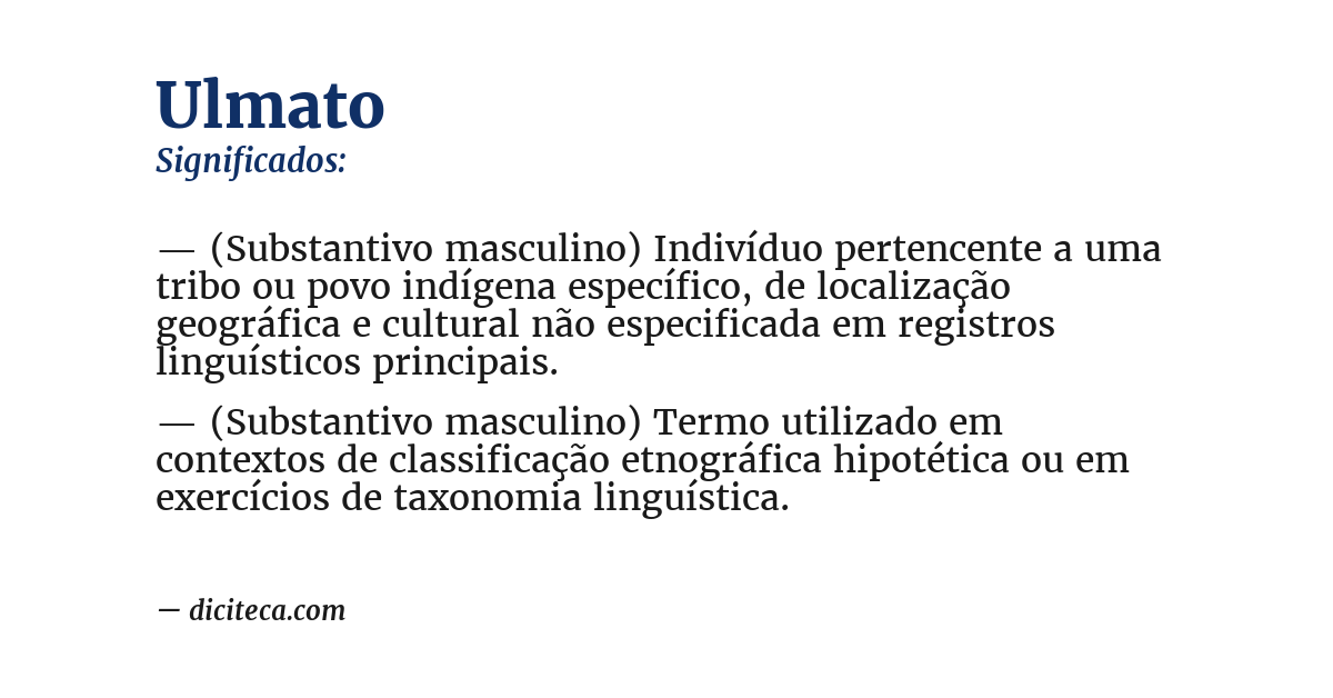 Significado de ulmato