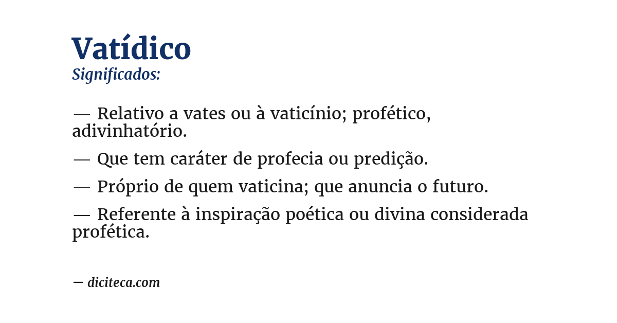 Significado de vatídico