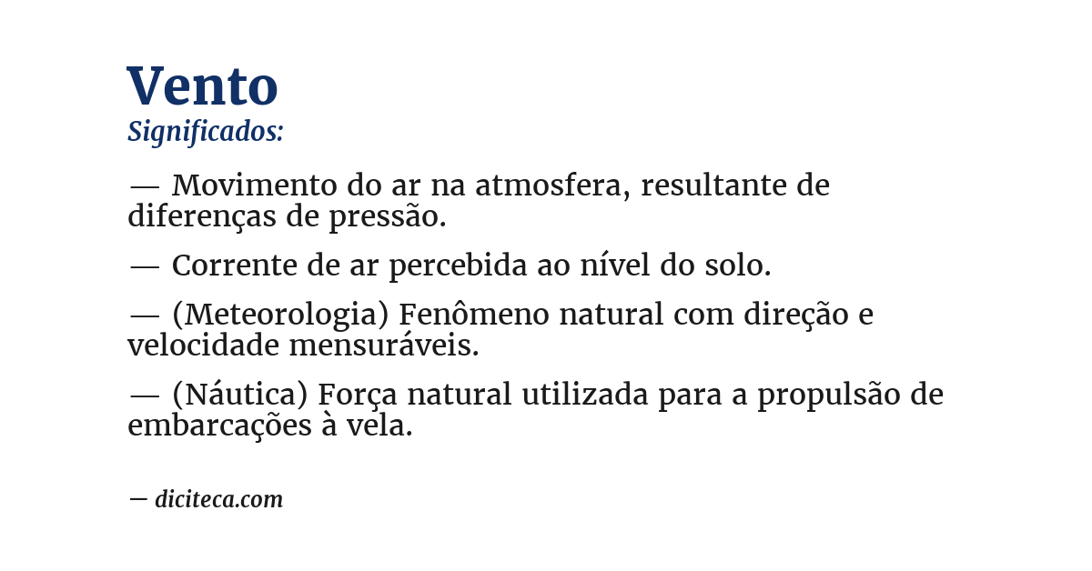 Significado de vento