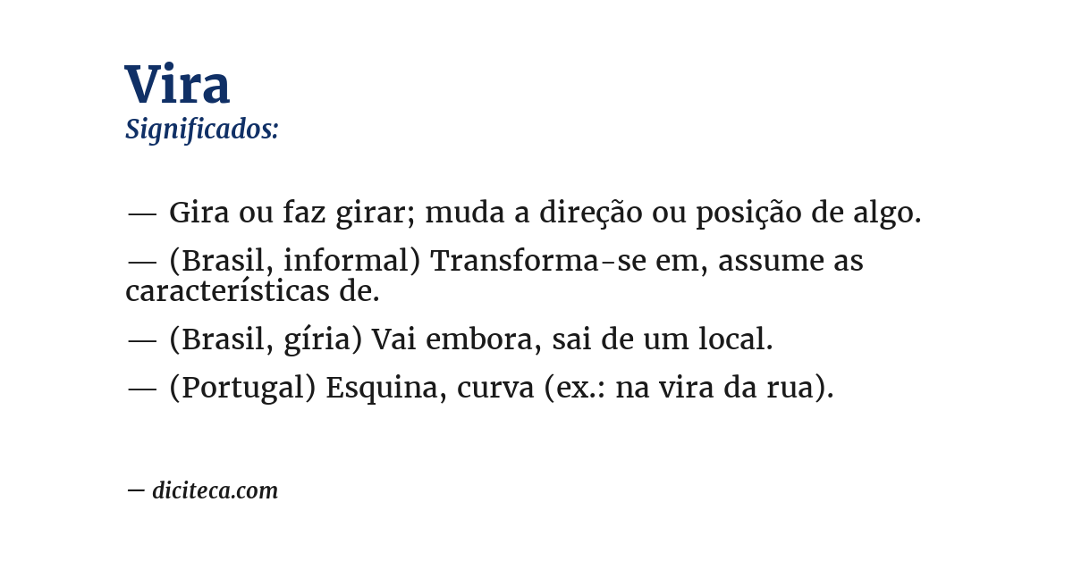 Significado de vira