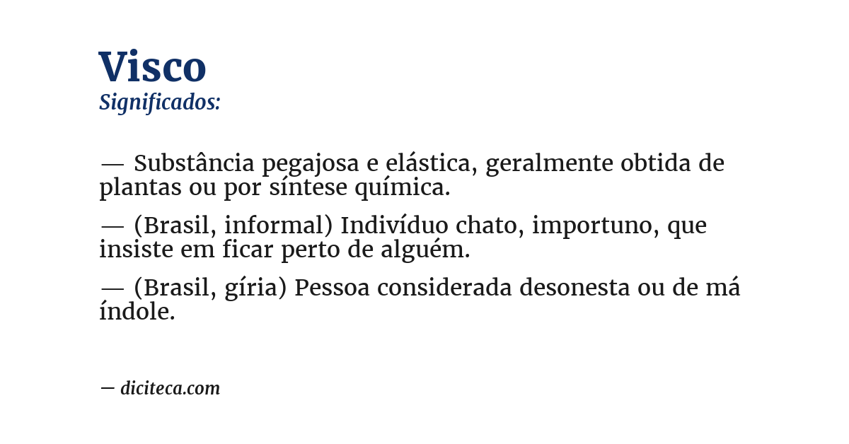 Significado de visco