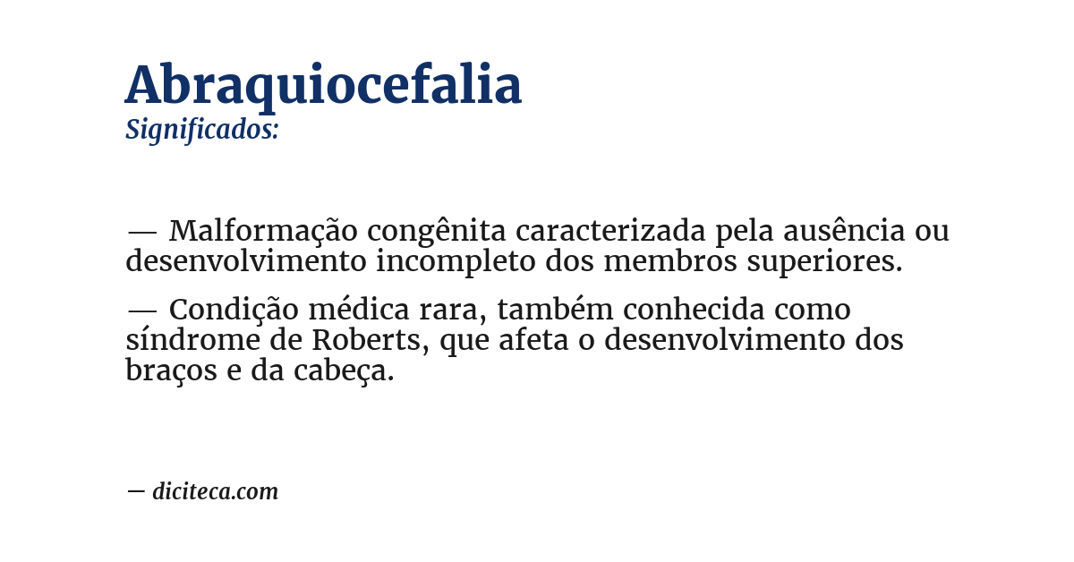 Significado de abraquiocefalia
