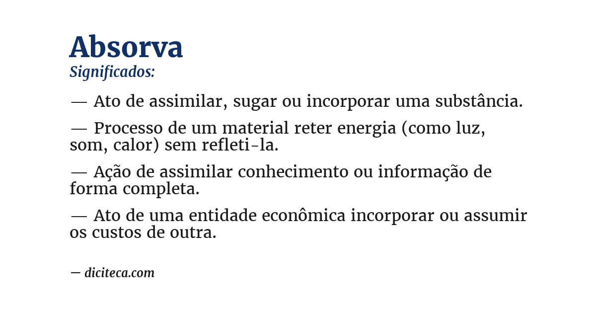 Significado de absorva