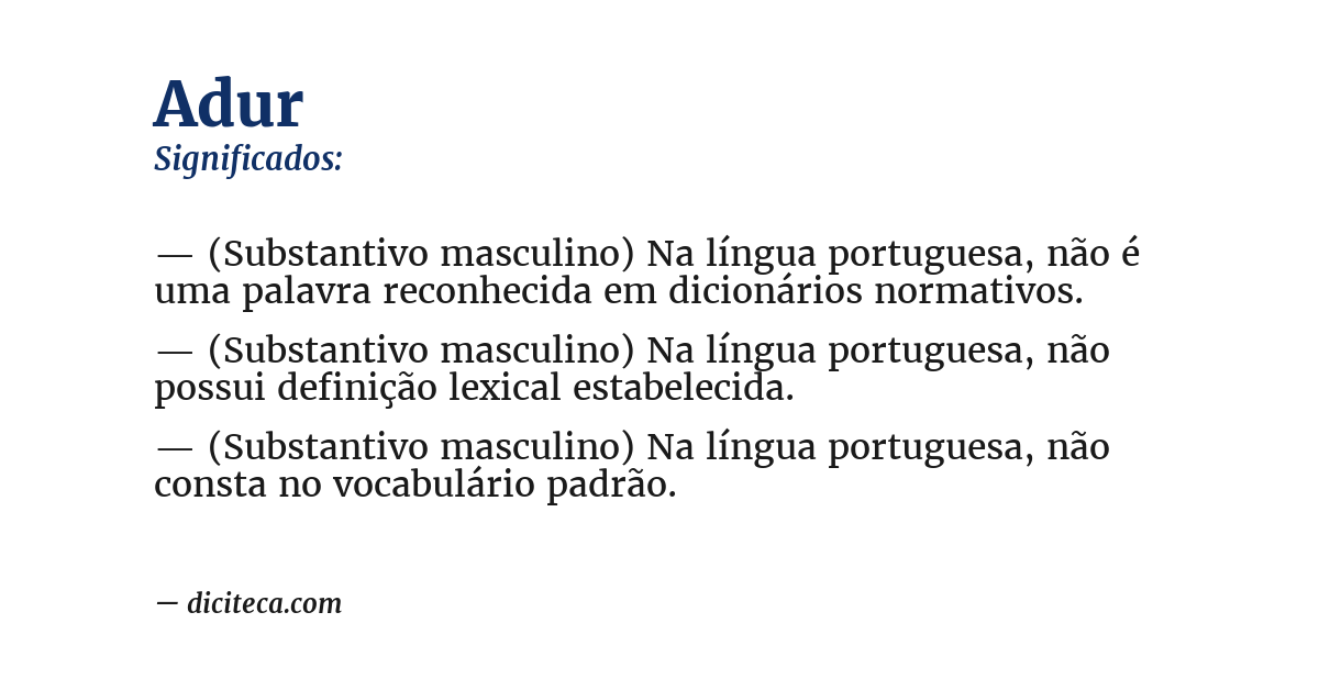 Significado de adur