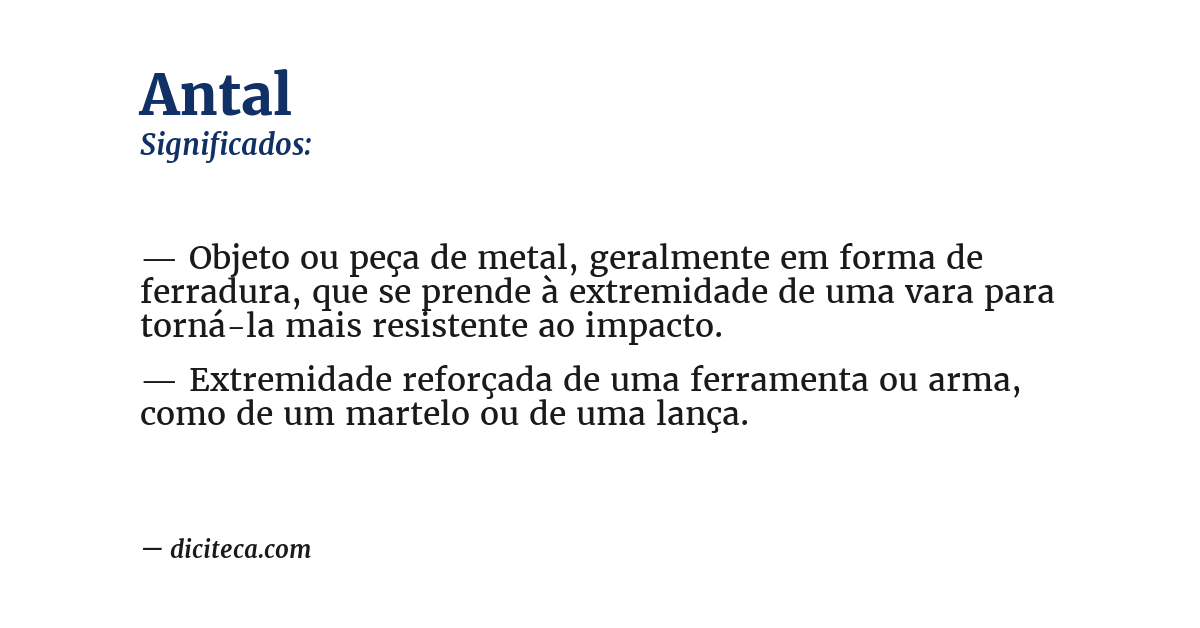Significado de antal