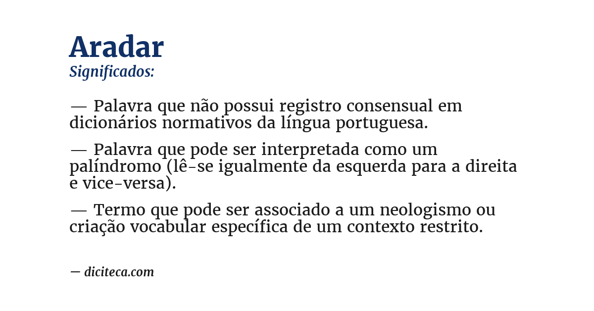 Significado de aradar