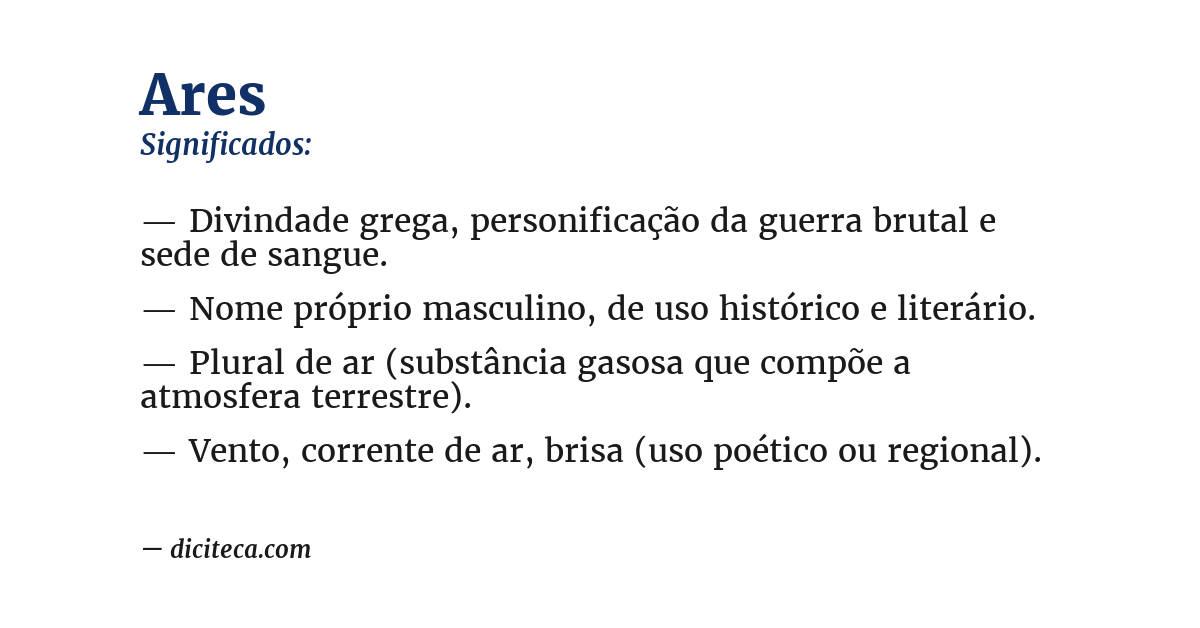 Significado de ares