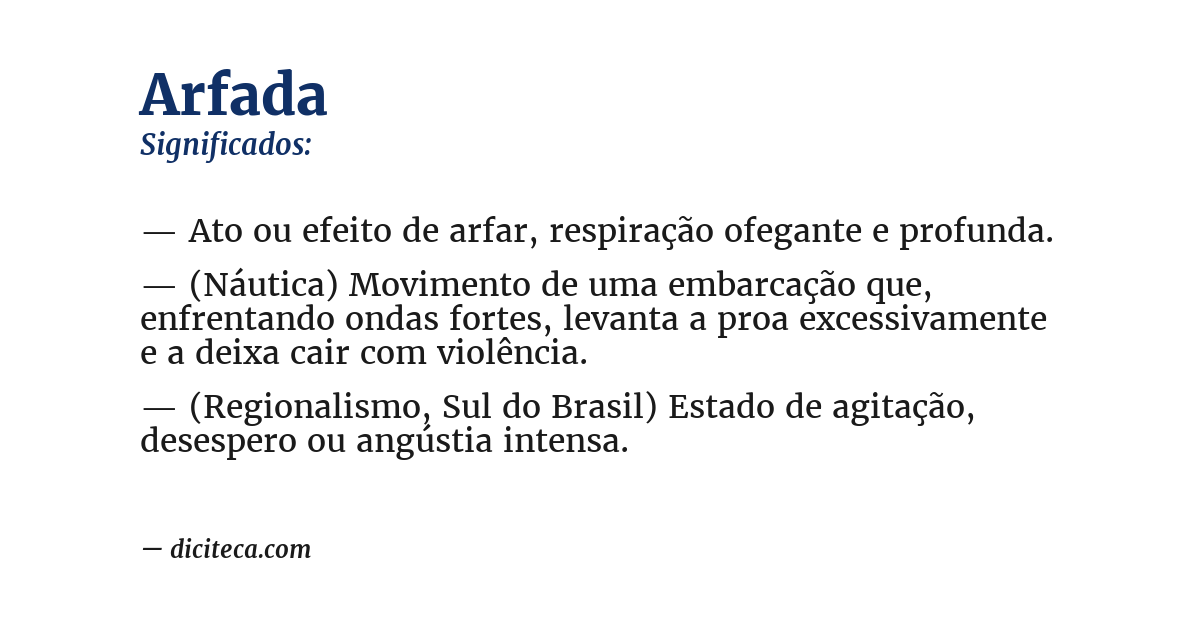 Significado de arfada