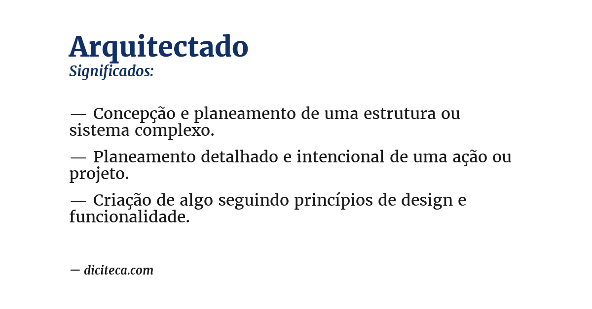 Significado de arquitectado