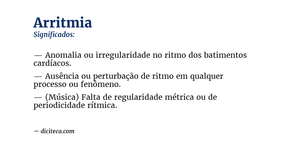 Significado de arritmia