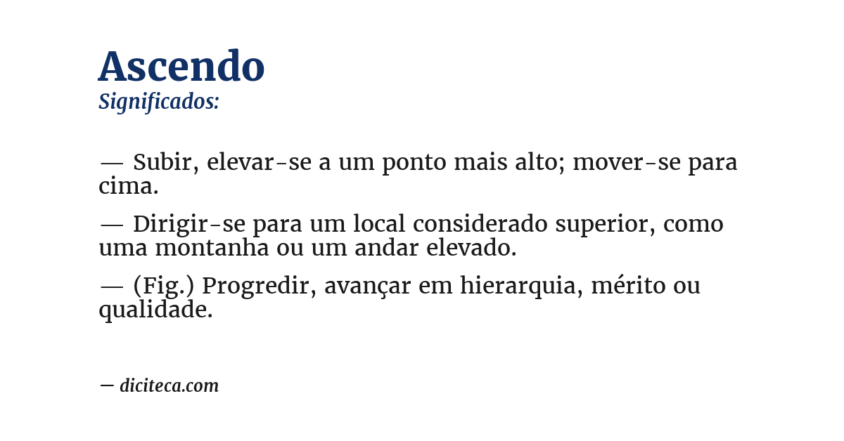 Significado de ascendo